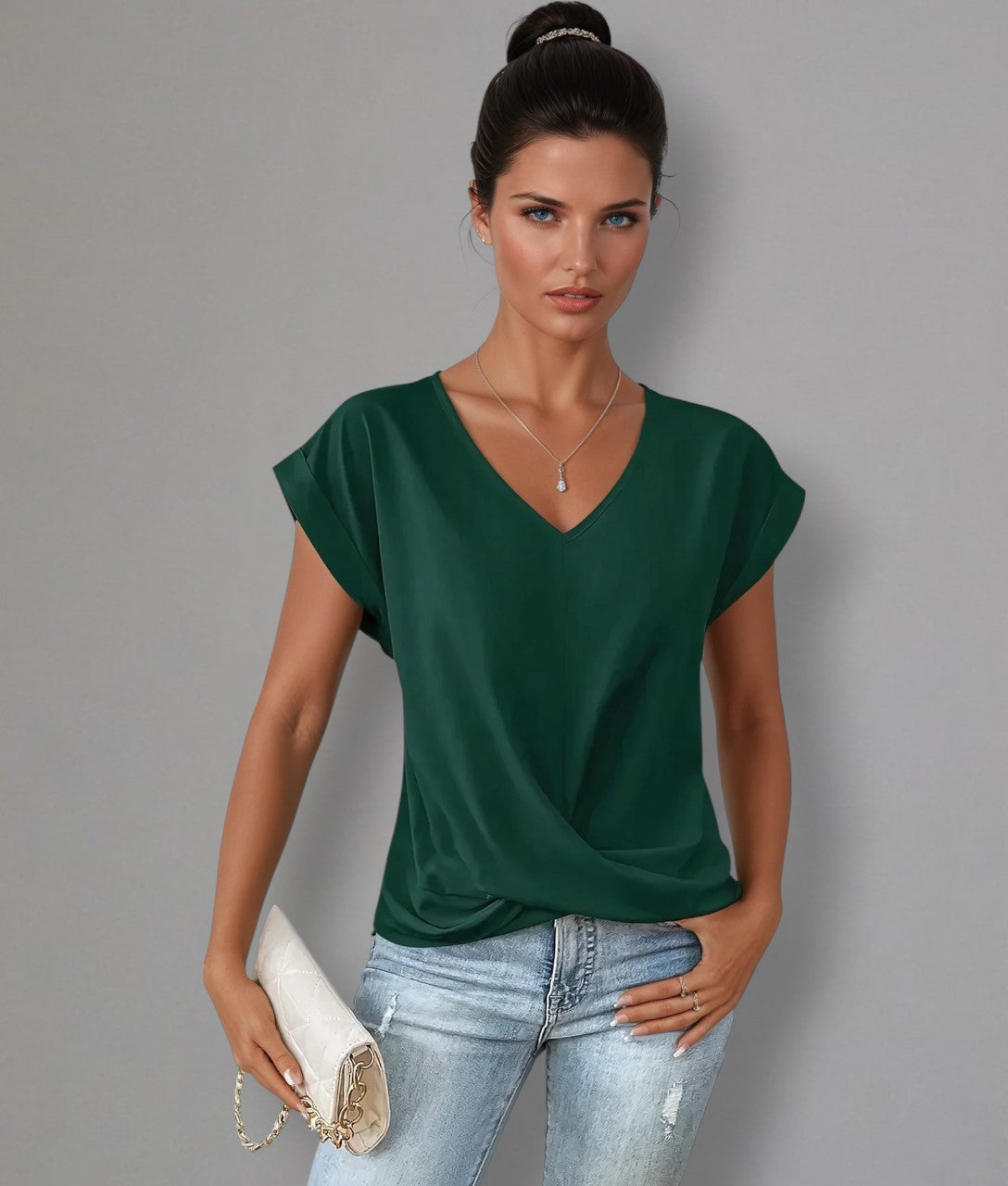 Bleuor™ | Elegantes Shirt mit romantischem Ausschnitt