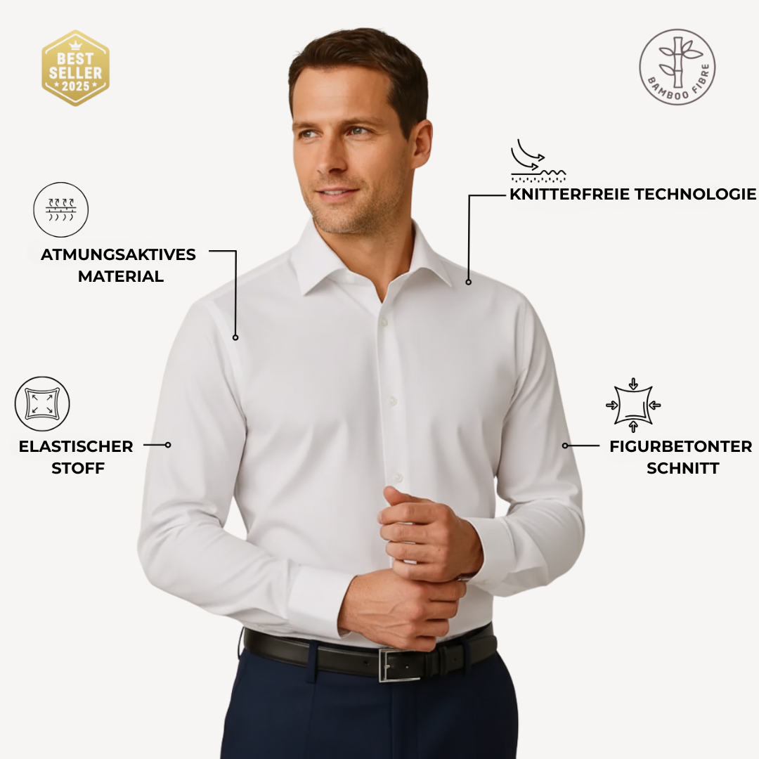 BÜGELFREIES SLIM FIT HEMD FIRENZE – HELLBLAU