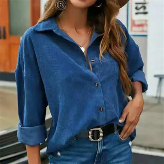 Tamara™ - Klassieke casual corduroy blouse
