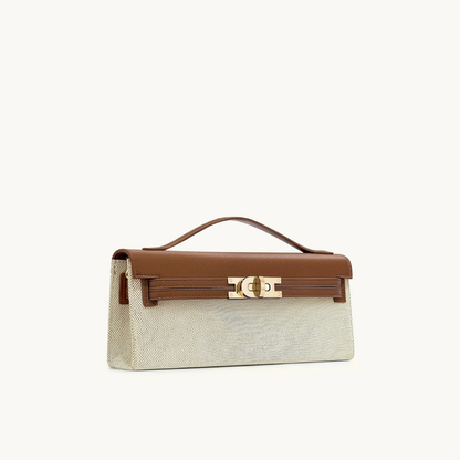 TOP-HANDLE-TASCHE TARANTO – BRAUNER CANVAS