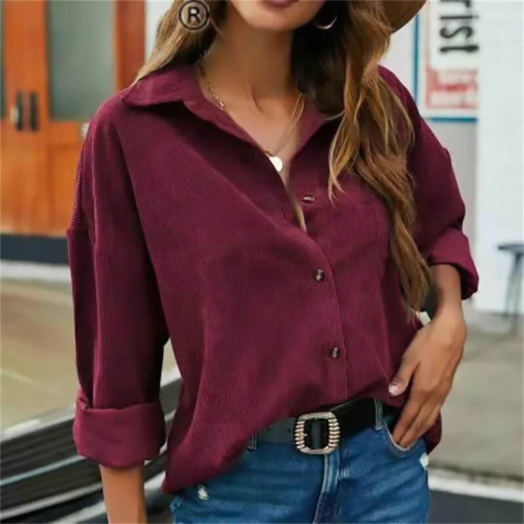 Tamara™ - Klassieke casual corduroy blouse