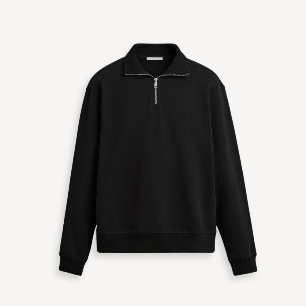 ZIP PULLOVER PALERMO – SCHWARZ