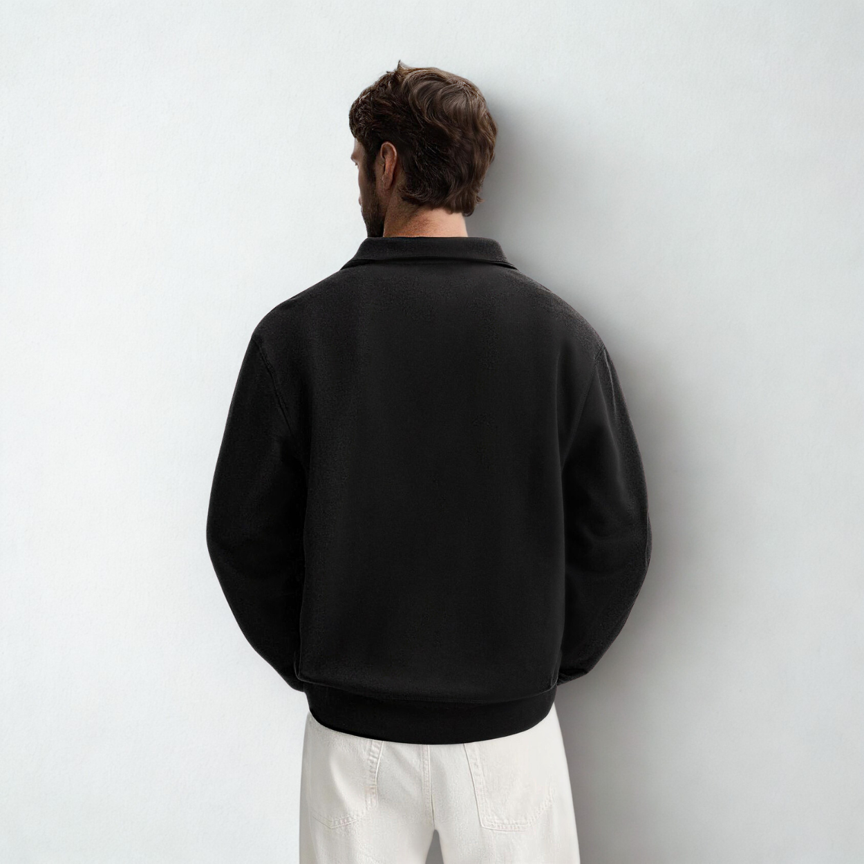 ZIP PULLOVER PALERMO – SCHWARZ