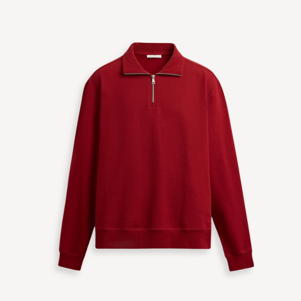 ZIP PULLOVER PALERMO – ROT