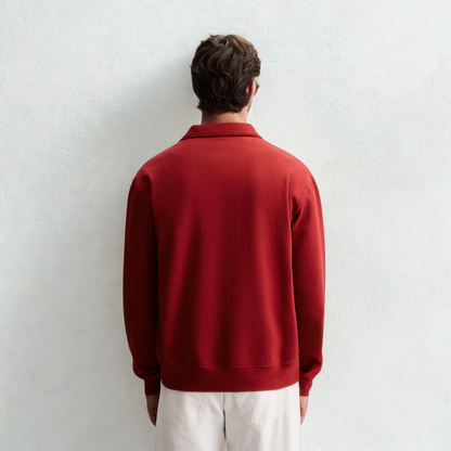 ZIP PULLOVER PALERMO – ROT