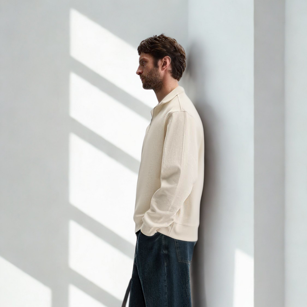 ZIP PULLOVER PALERMO – WEISS