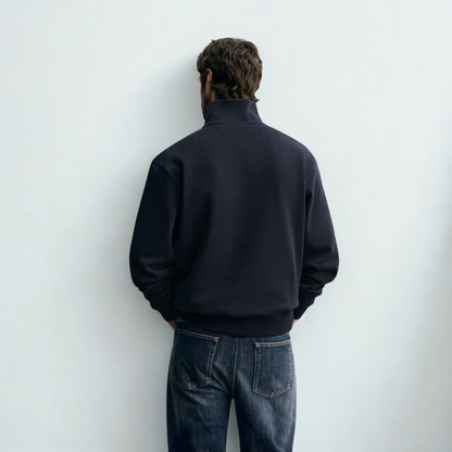 ZIP PULLOVER PALERMO – MARINEBLAU