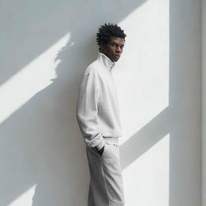 ZIP PULLOVER PALERMO – GRAU