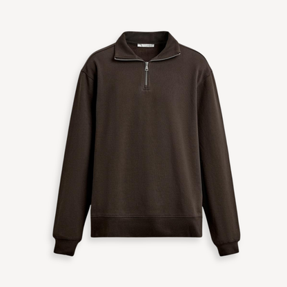 ZIP PULLOVER PALERMO – BRAUN