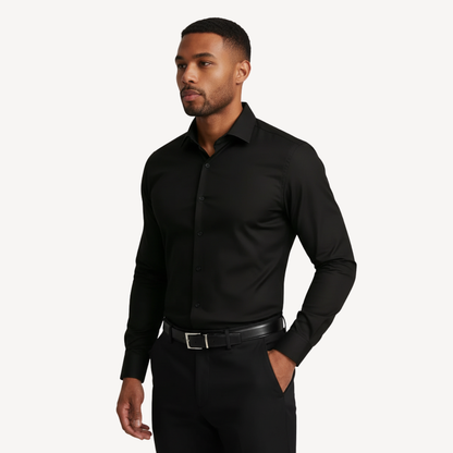 BÜGELFREIES SLIM FIT HEMD FIRENZE – SCHWARZ