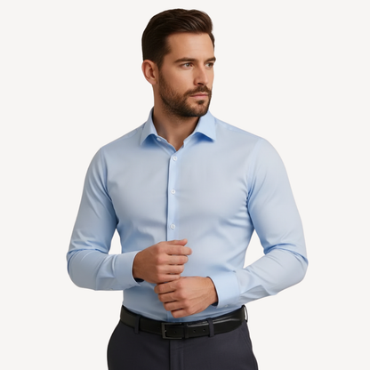 BÜGELFREIES SLIM FIT HEMD FIRENZE – HELLBLAU