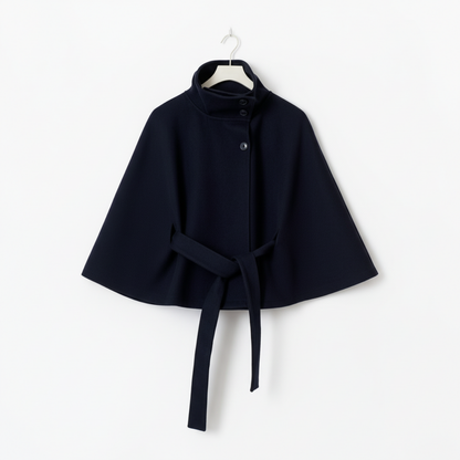 GÜRTEL CAPE COAT MESSINA – MARINEBLAU