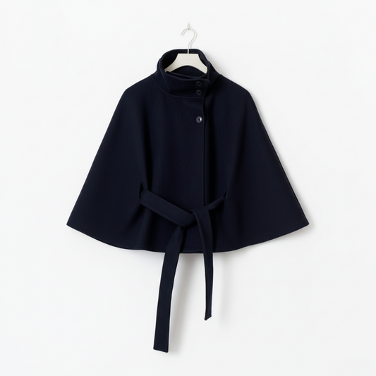 GÜRTEL CAPE COAT MESSINA – MARINEBLAU