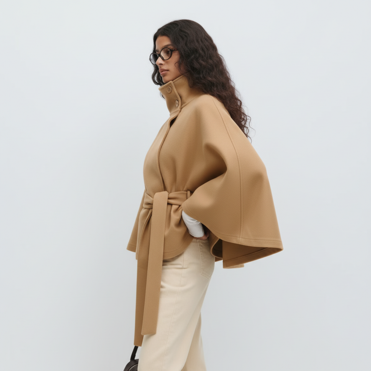 GÜRTEL CAPE COAT MESSINA – CAMEL