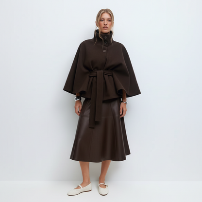 GÜRTEL CAPE COAT MESSINA – BRAUN