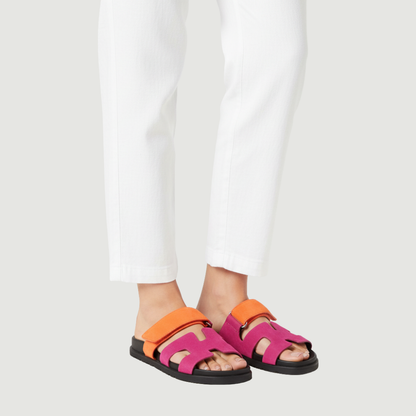SANDALS ROMA – ORANGE & ROSA