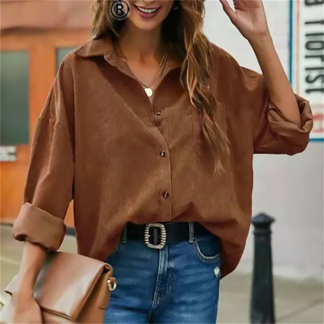 Tamara™ - Klassieke casual corduroy blouse
