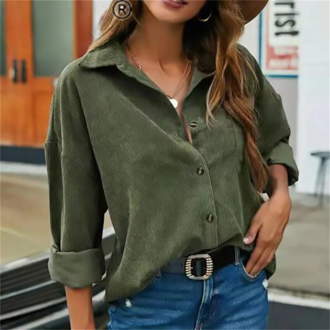 Tamara™ - Klassieke casual corduroy blouse