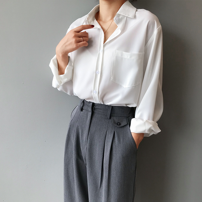 Frieda™ - Elegante Vintage lose Bluse