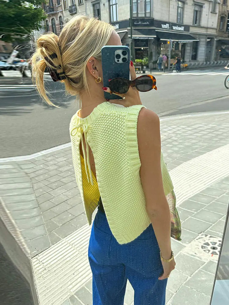 Ilse™ - Fashion Damen Tank Top gestrickt