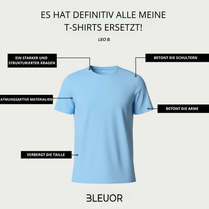 T-SHIRT PERFECT FIT TORINO – HELLBLAU