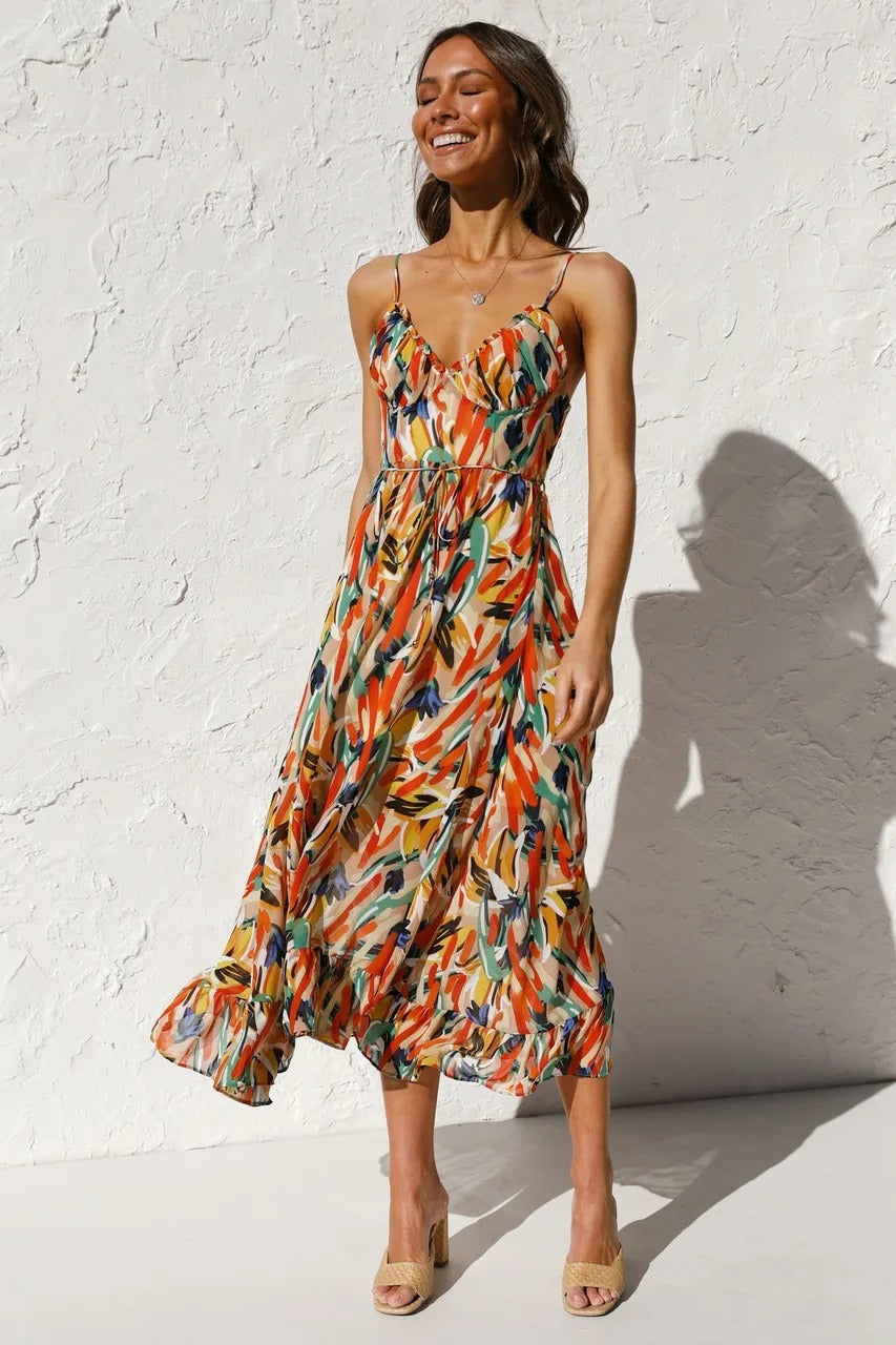 Selene™ -  Boho-Strandkleid mit Riemen