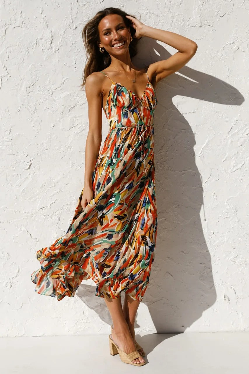 Selene™ -  Boho-Strandkleid mit Riemen