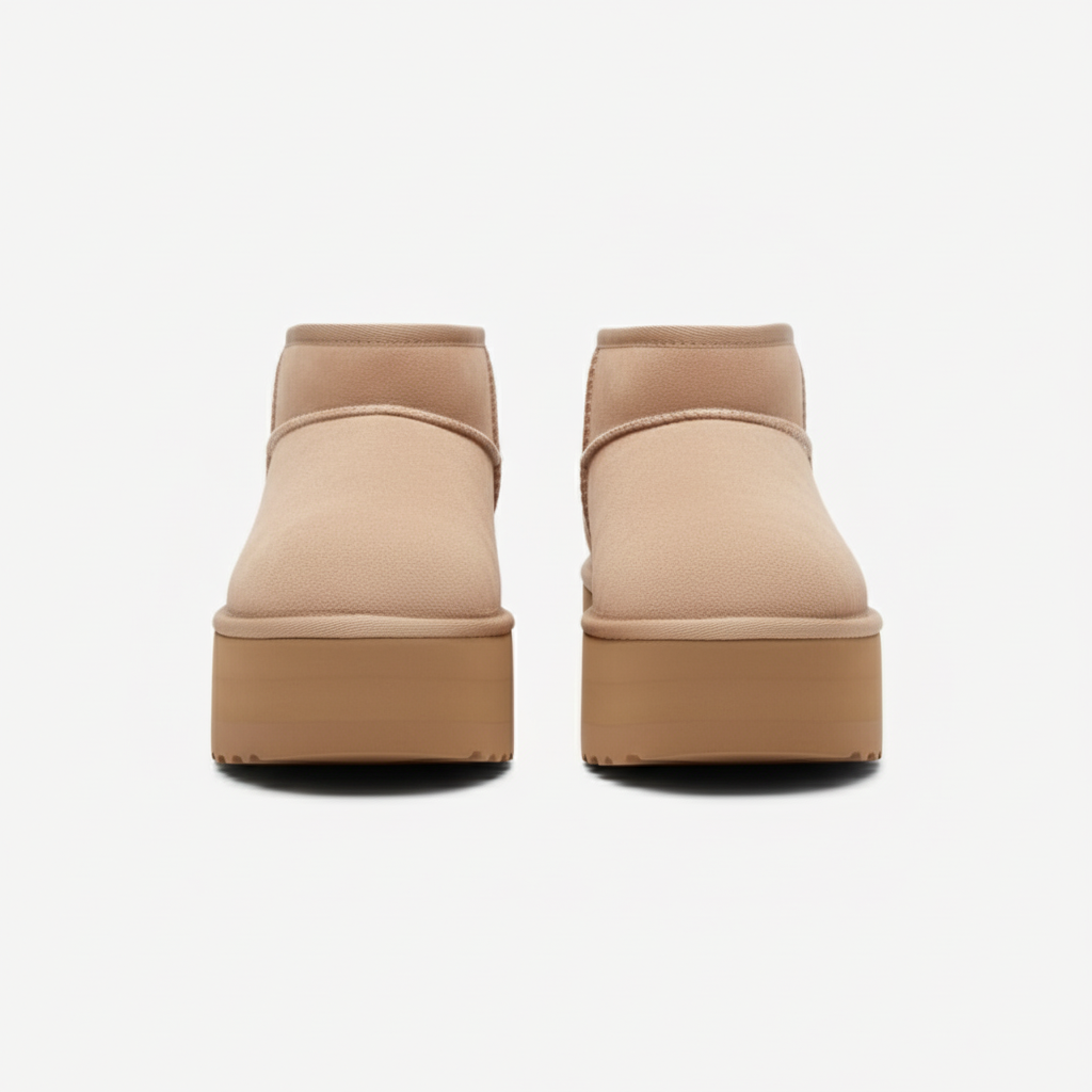 MINI PLATFORM-KNÖCHELBOOT SIENA – BEIGE