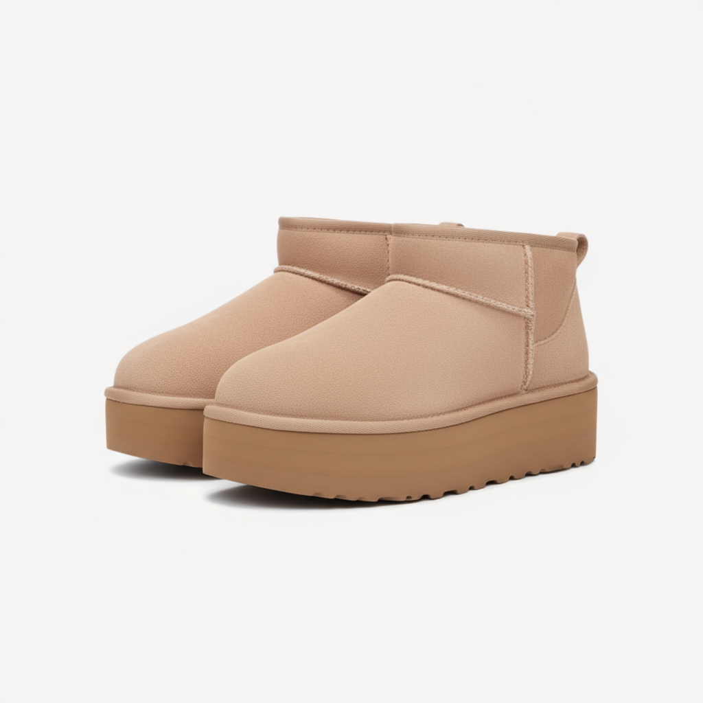 MINI PLATFORM-KNÖCHELBOOT SIENA – BEIGE
