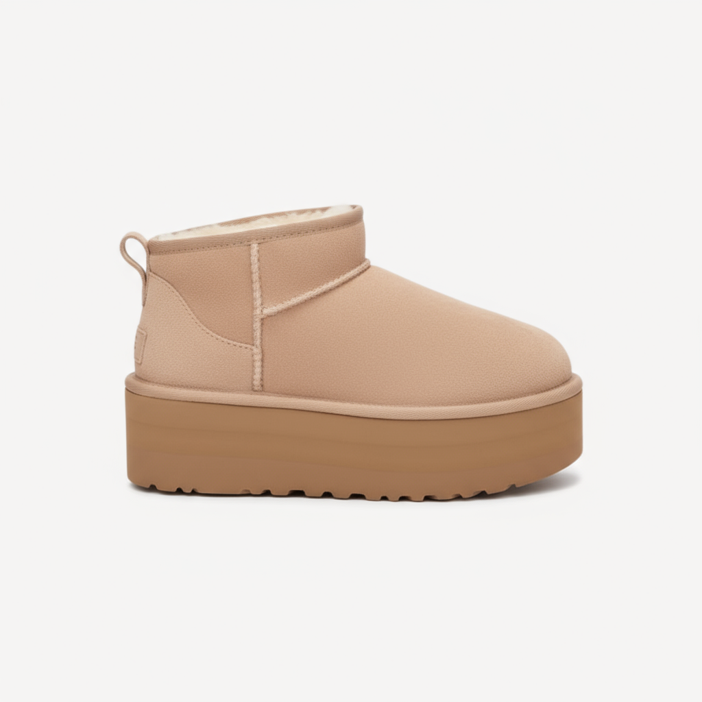 MINI PLATFORM-KNÖCHELBOOT SIENA – BEIGE