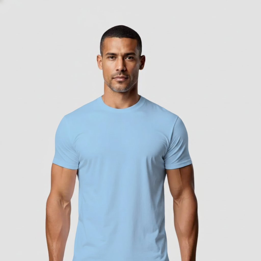 T-SHIRT PERFECT FIT TORINO – HELLBLAU