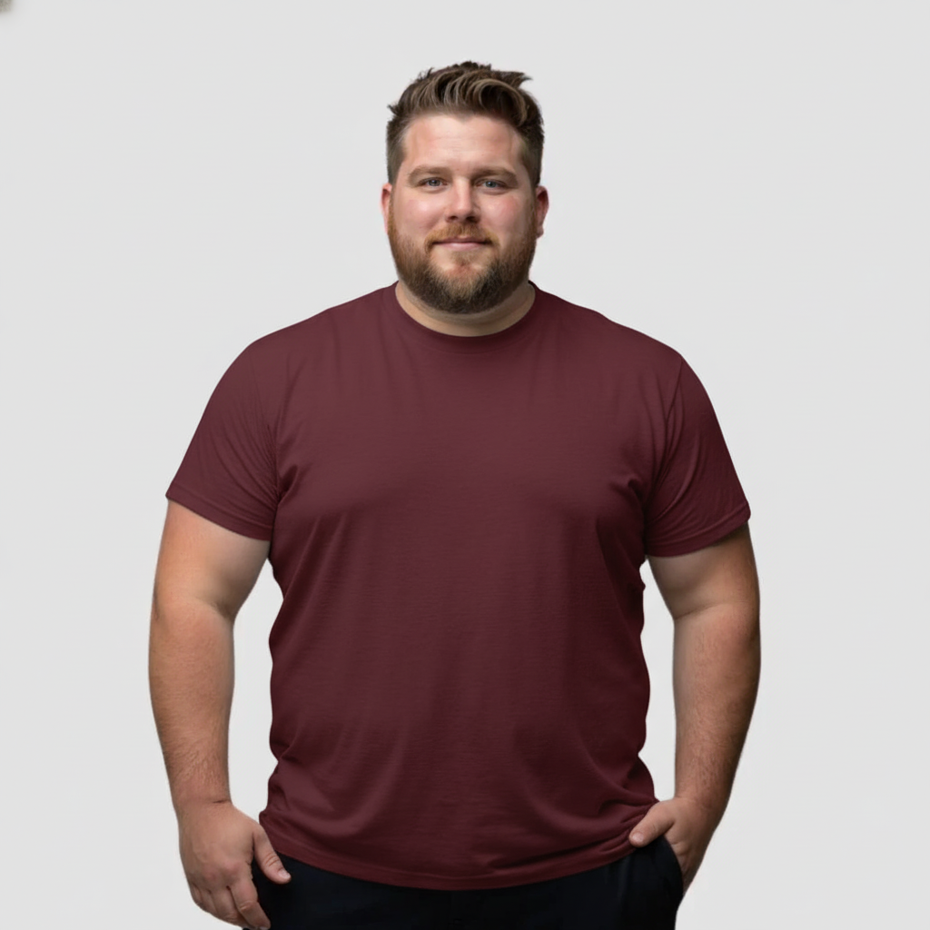 T-SHIRT PERFECT FIT TORINO – BURGUNDERROT