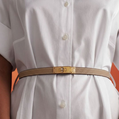 VERSTELLBARER GÜRTEL FLORENZ – TAUPE-GOLD