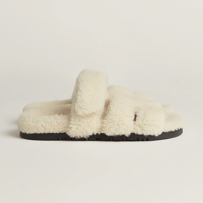 Sandalen Roma – Weißes Fell / Winter Edition