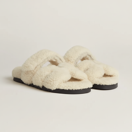 Sandalen Roma – Weißes Fell / Winter Edition