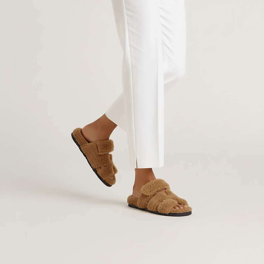 Sandalen Roma – Braunes Fell / Winter Edition