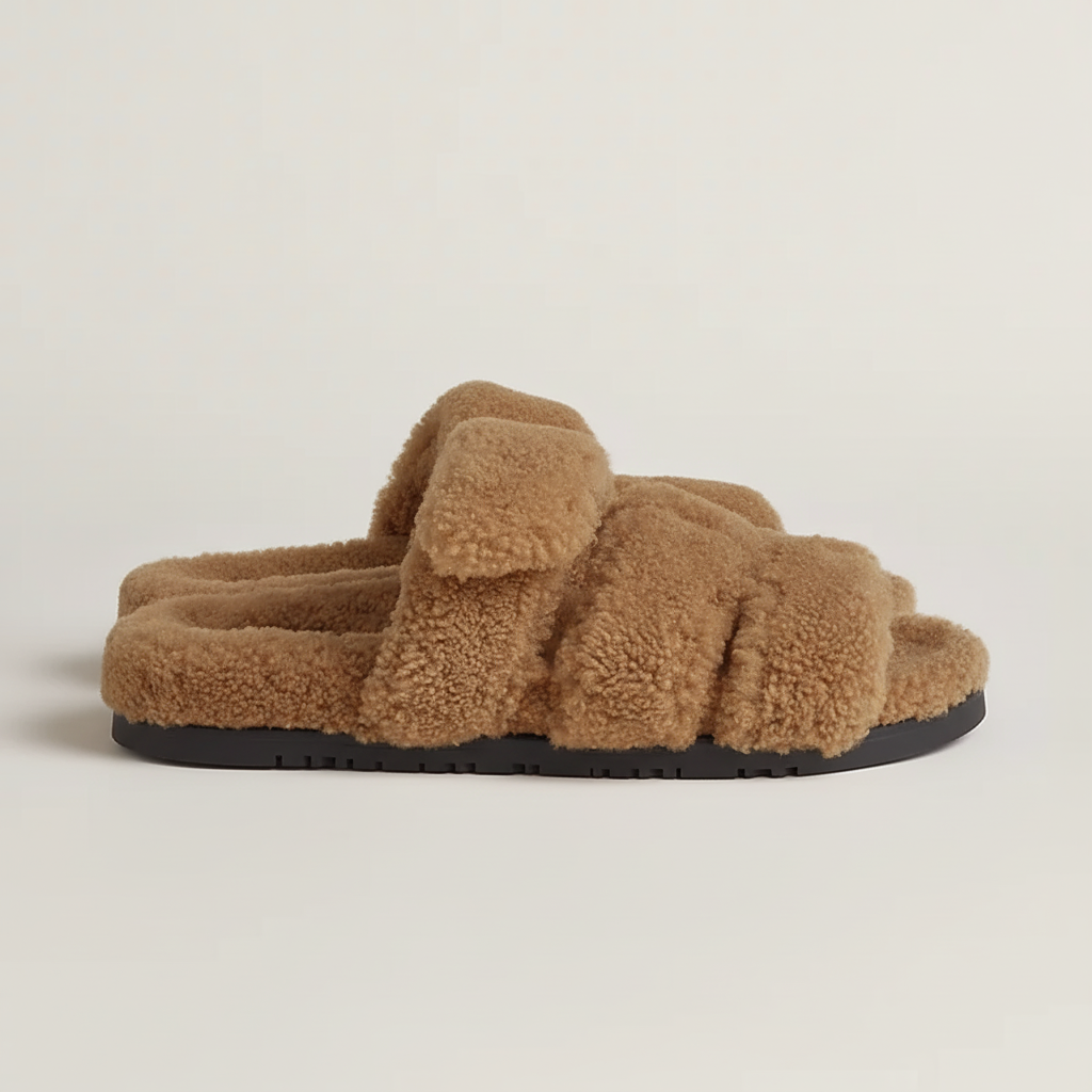 Sandalen Roma – Braunes Fell / Winter Edition