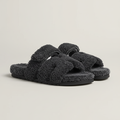 Sandalen Roma – Graues Fell / Winter Edition